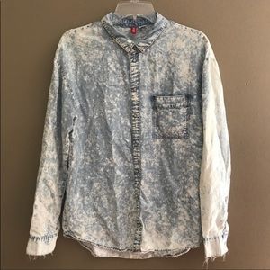 H&M Acid Washed Button Down Shirt